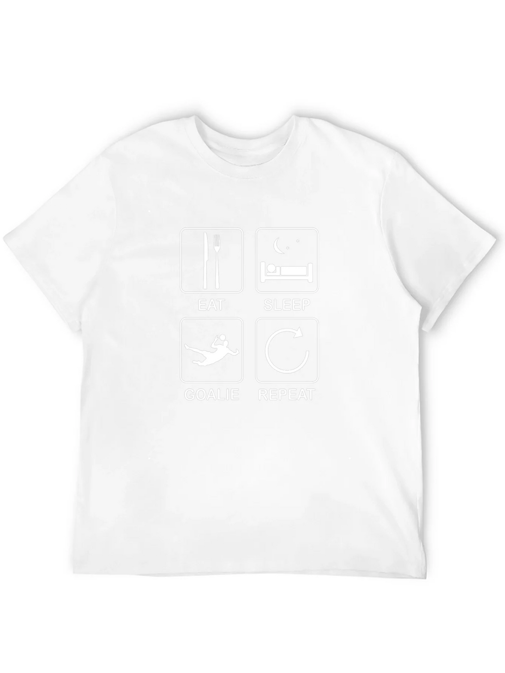 Eat Sleep Goalie Repeat Black Graphic T-Shirt product image 11