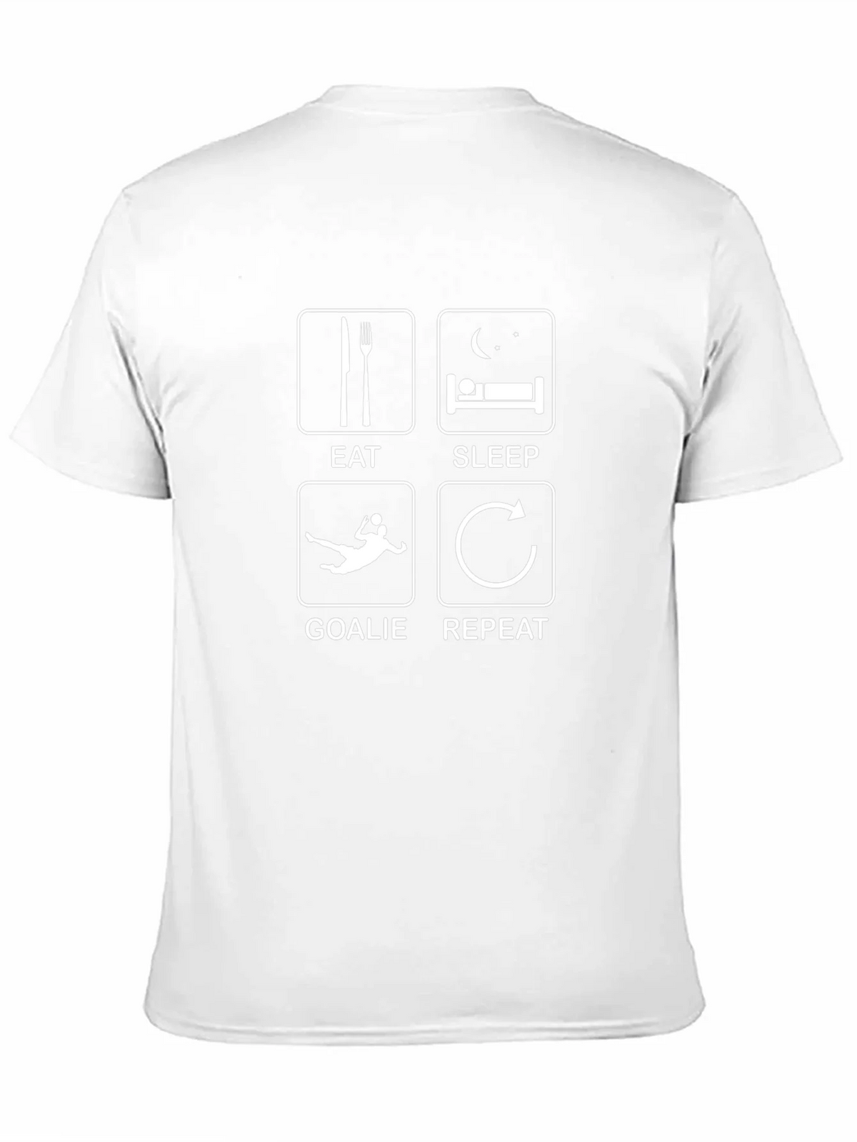 Eat Sleep Goalie Repeat Black Graphic T-Shirt product image 10