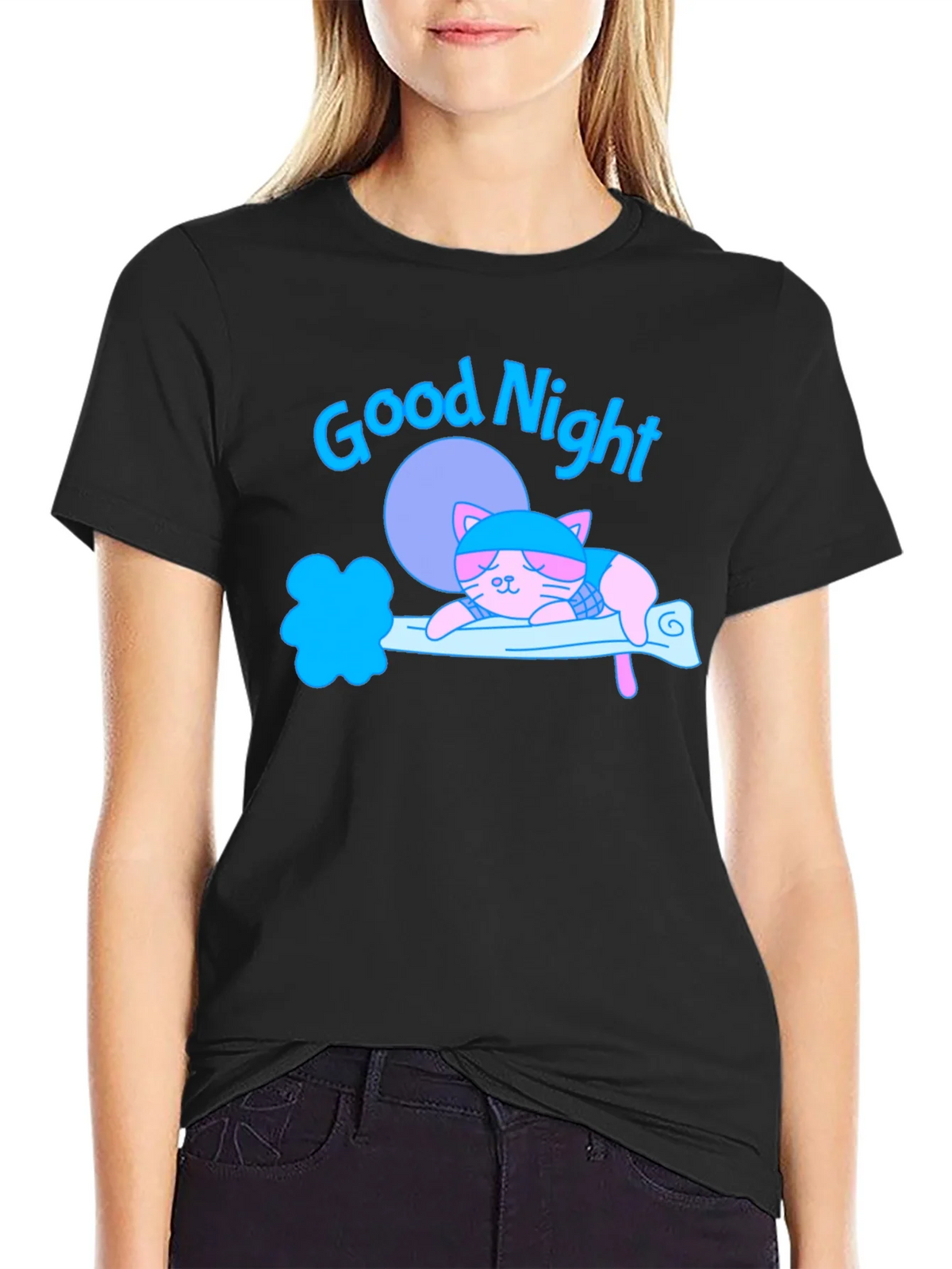 Good Night Cat T-Shirt product image 2