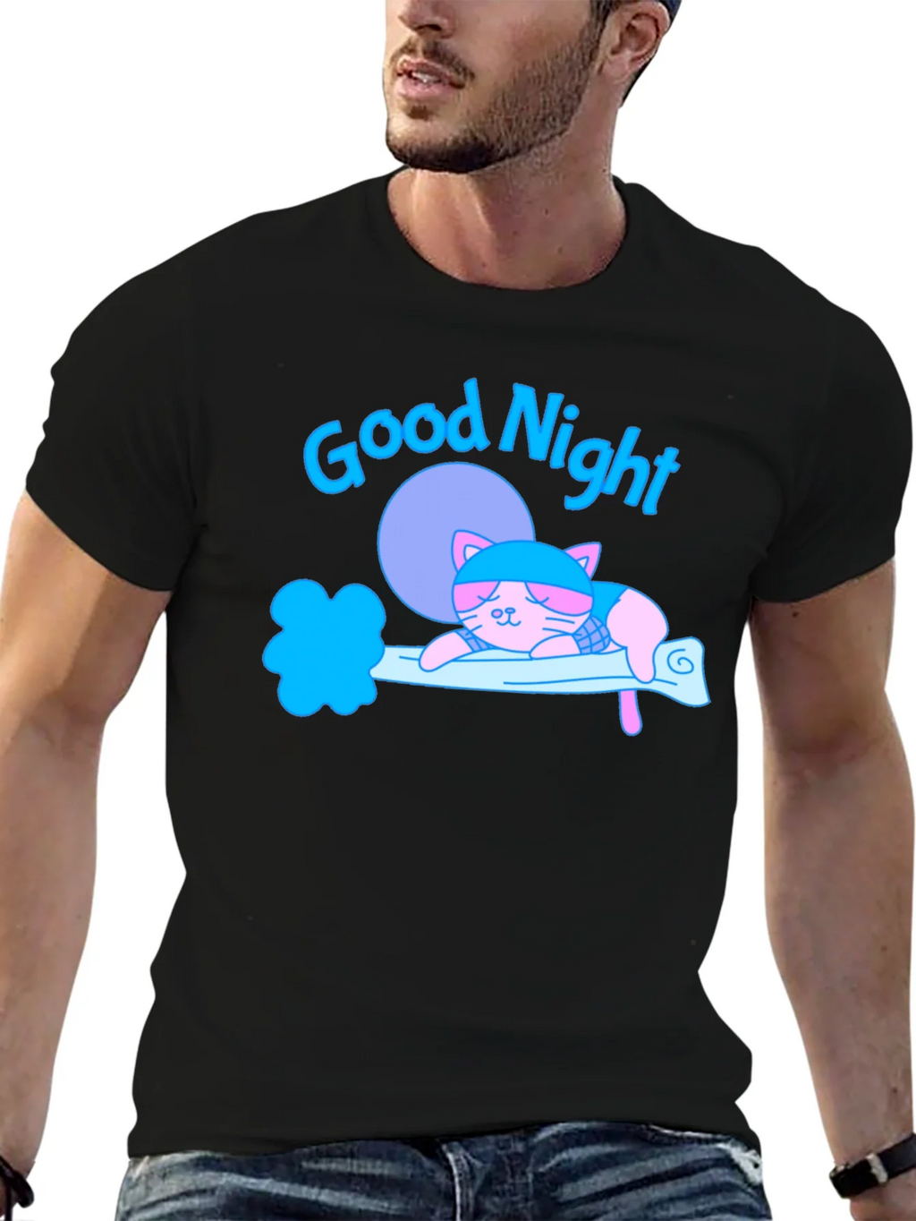 Good Night Cat T-Shirt product image 6