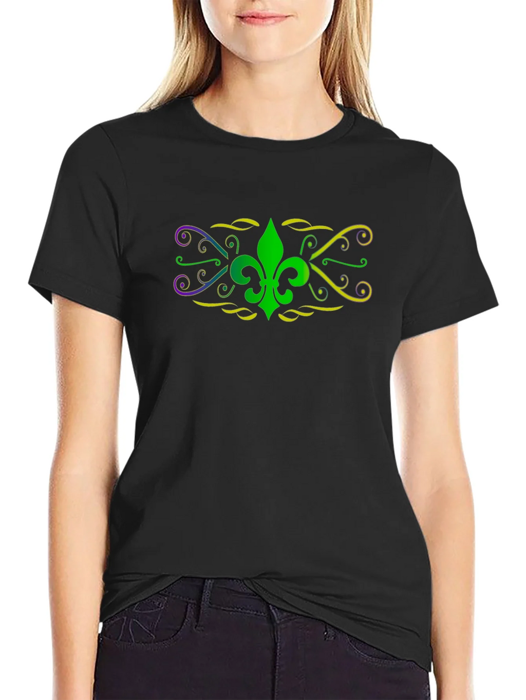 Mardi Gras Fleur-de-lis Graphic Tee product image 2