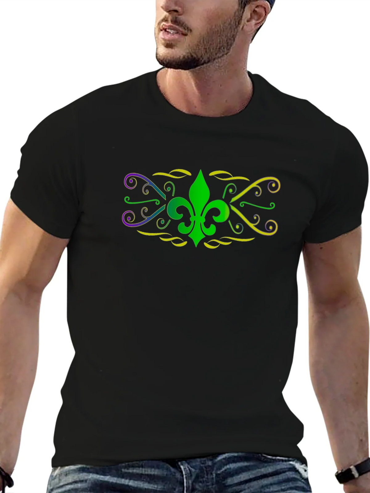 Mardi Gras Fleur-de-lis Graphic Tee product image 6