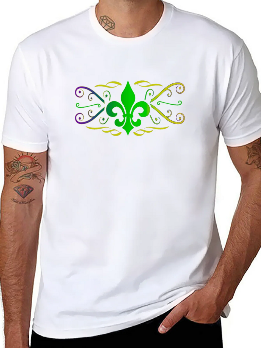 Mardi Gras Fleur-de-lis Graphic Tee product image 7