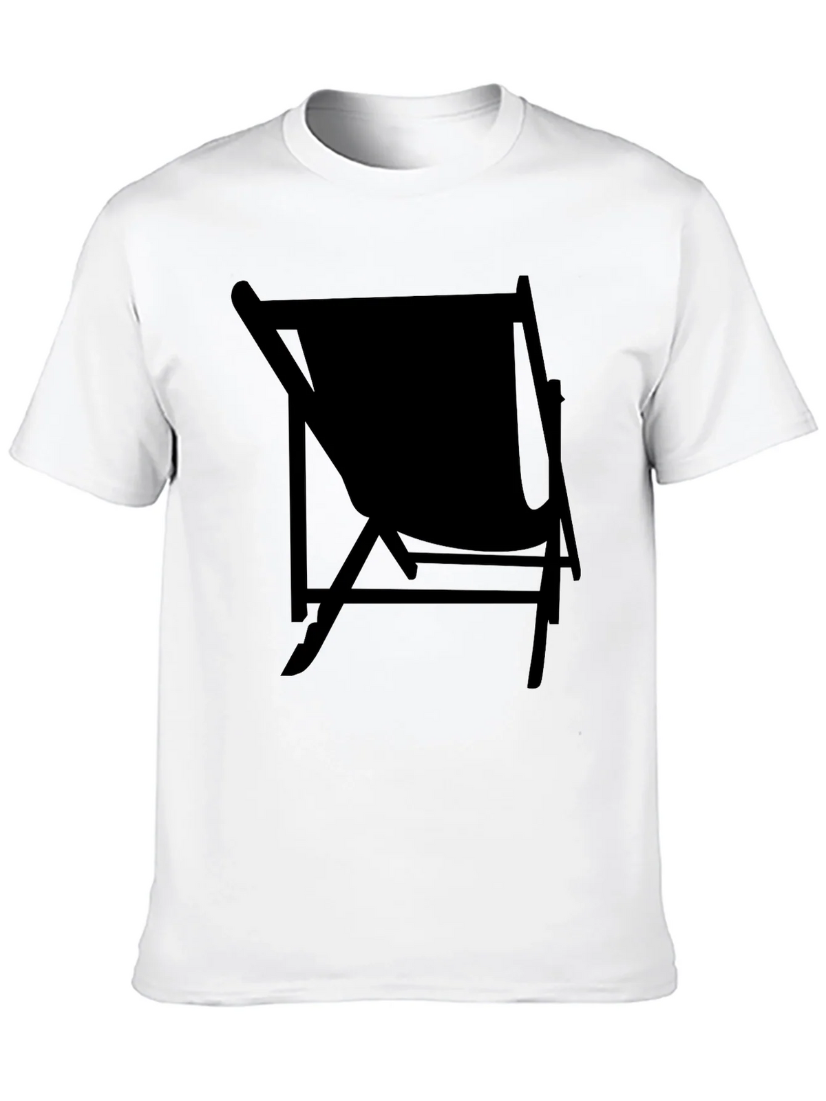 Mens Black Relaxed Fit T-Shirt with Chair Graphic product image 9