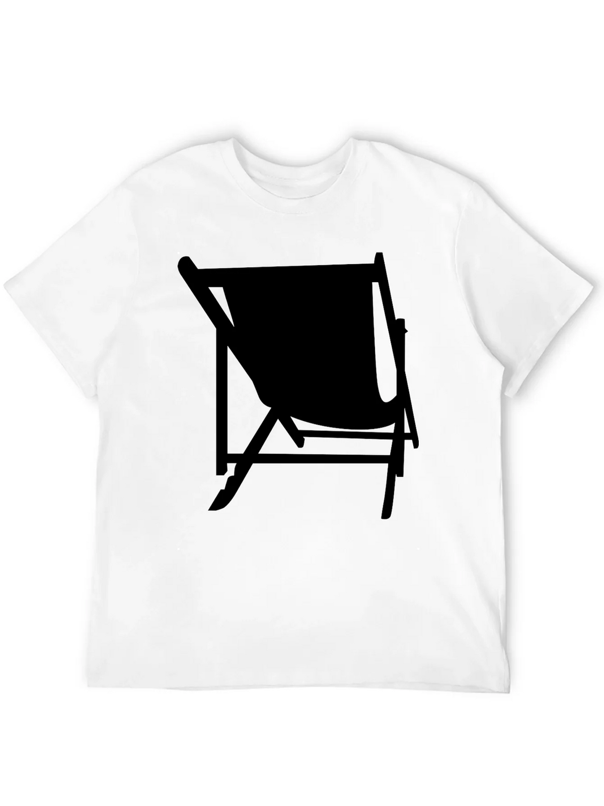 Mens Black Relaxed Fit T-Shirt with Chair Graphic product image 11