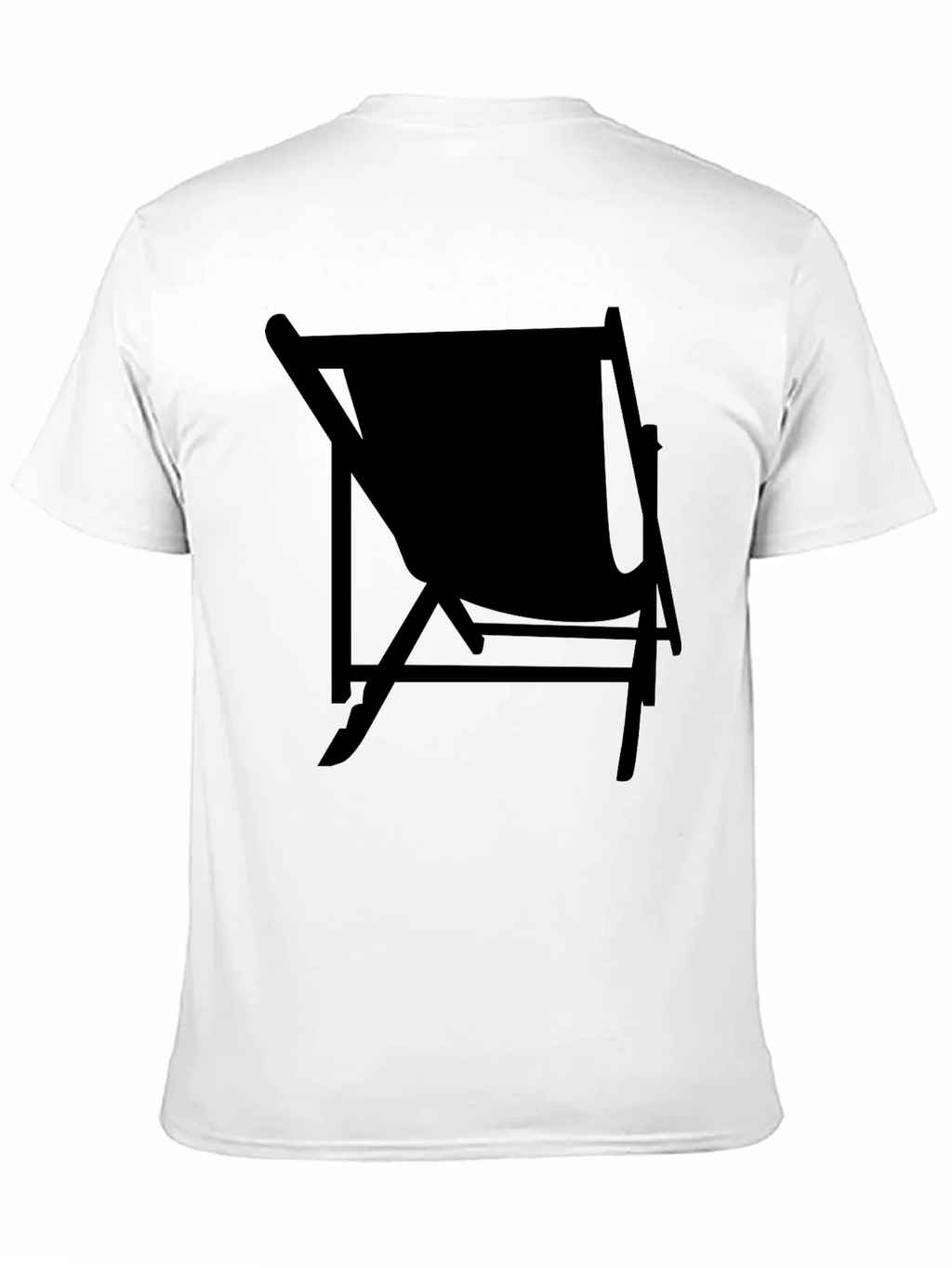 Mens Black Relaxed Fit T-Shirt with Chair Graphic product image 10