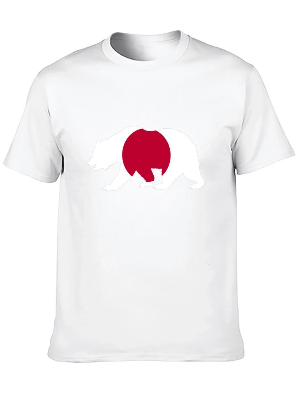 Bear Japan Flag Graphic Tee - Black Cotton Shirt product image 9